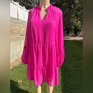 Vince Camuto Pink Chiffon Dress